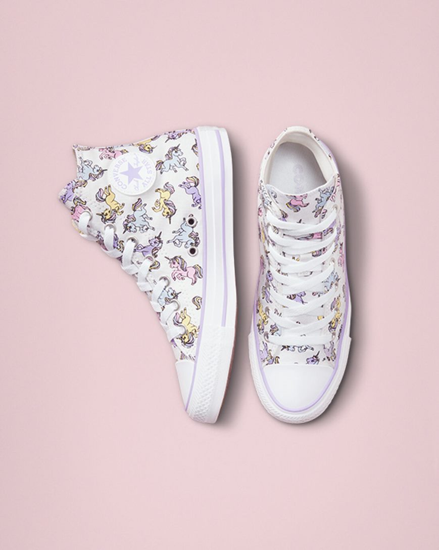 Tenisky Vysoke Converse Chuck Taylor All Star Unicorns Chlapcenske Biele Siva Nachový | SK EOZCH3